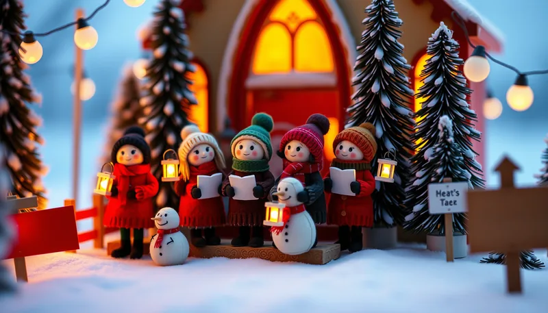 Illustration of a carol concert scene (Holiday Brass Baltimore 2026)