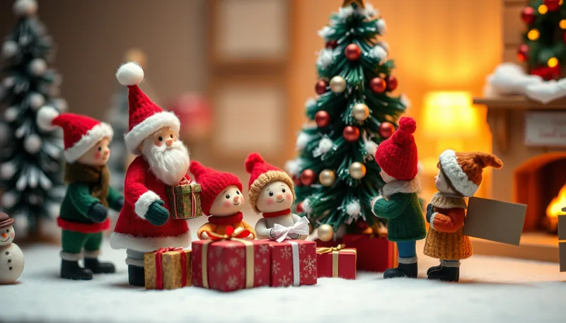 Illustration of a generic giving scene (Spirit of Christmas Campaign)