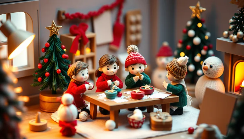 Illustration of a kids workshop scene (Advent Candle Making Workshop 2026)